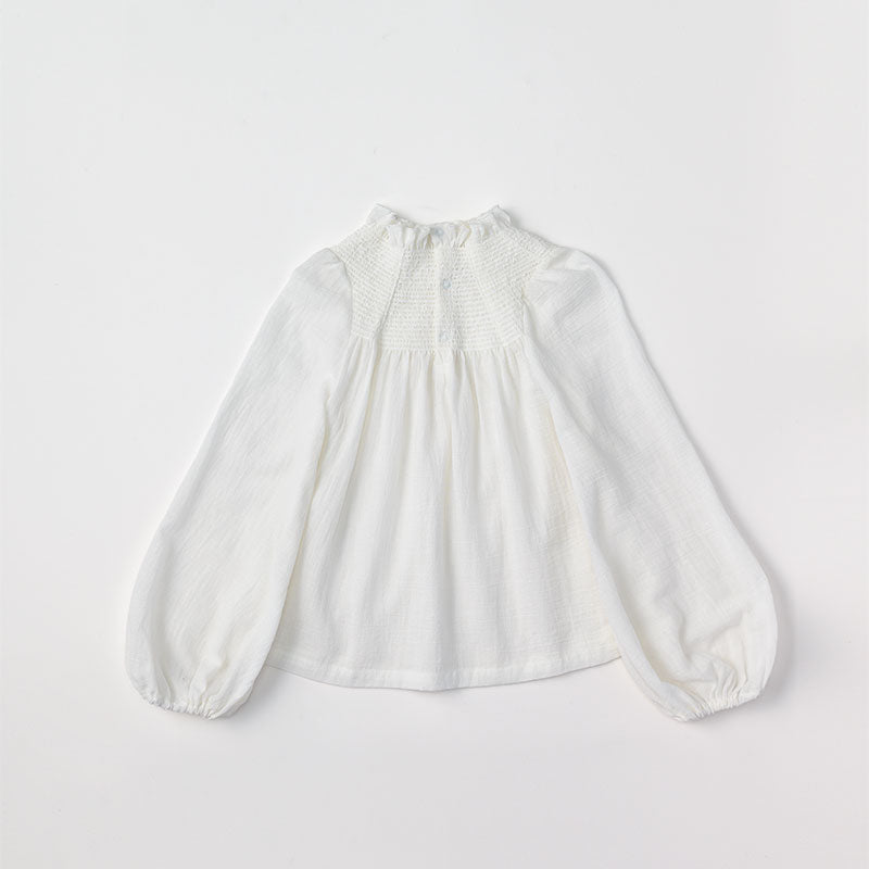 blouses 1 shirring white 100-120cm